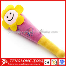 Hot sale flower smile face toys soft plush massage sticks